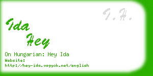 ida hey business card